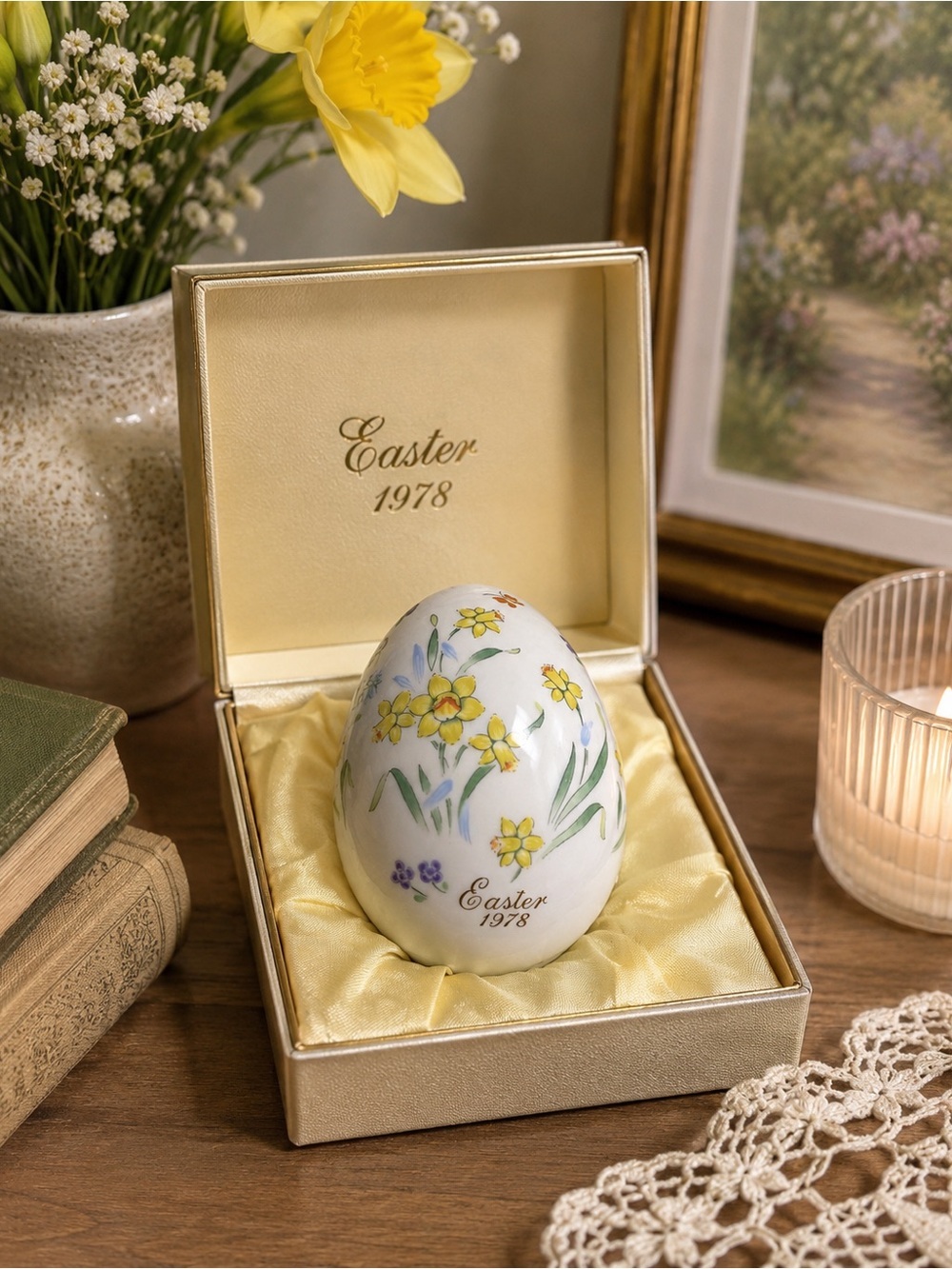 Vintage 1978 Noritake Bone China Easter Egg Limited Edition Collectible | Japan